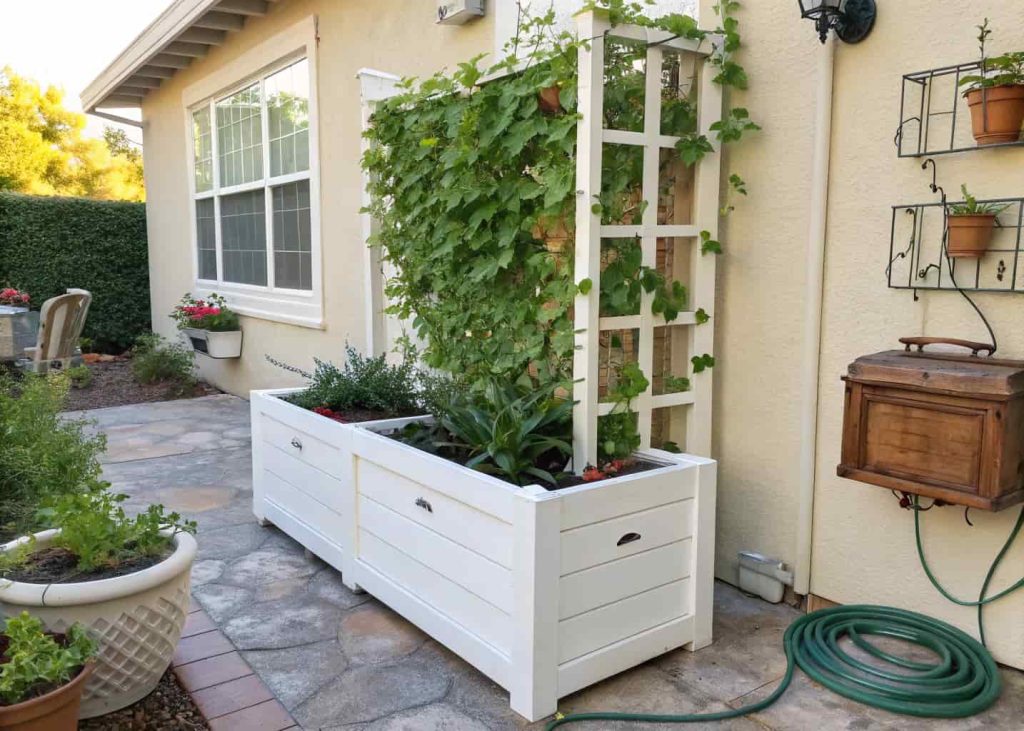 DIY Planter Box with Trellis